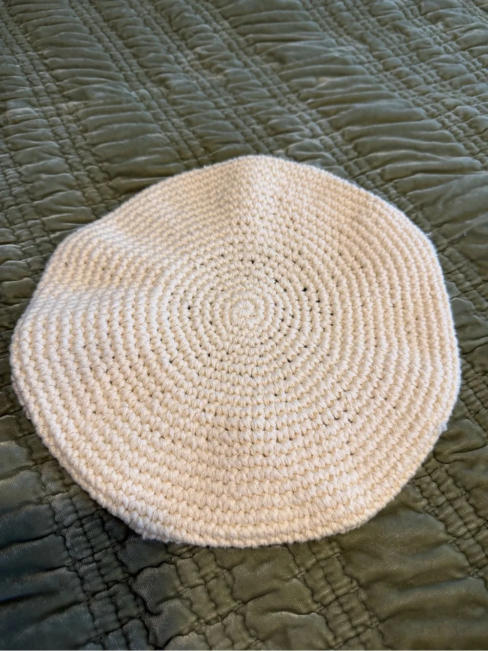 Free People Evermore Crochet Beret NWT Ivory Rose Embroidery Boho Cottagecore